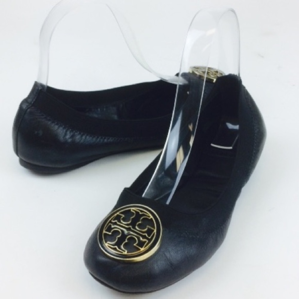 Tory Burch Black Coraline Ballerina Flats Size 5